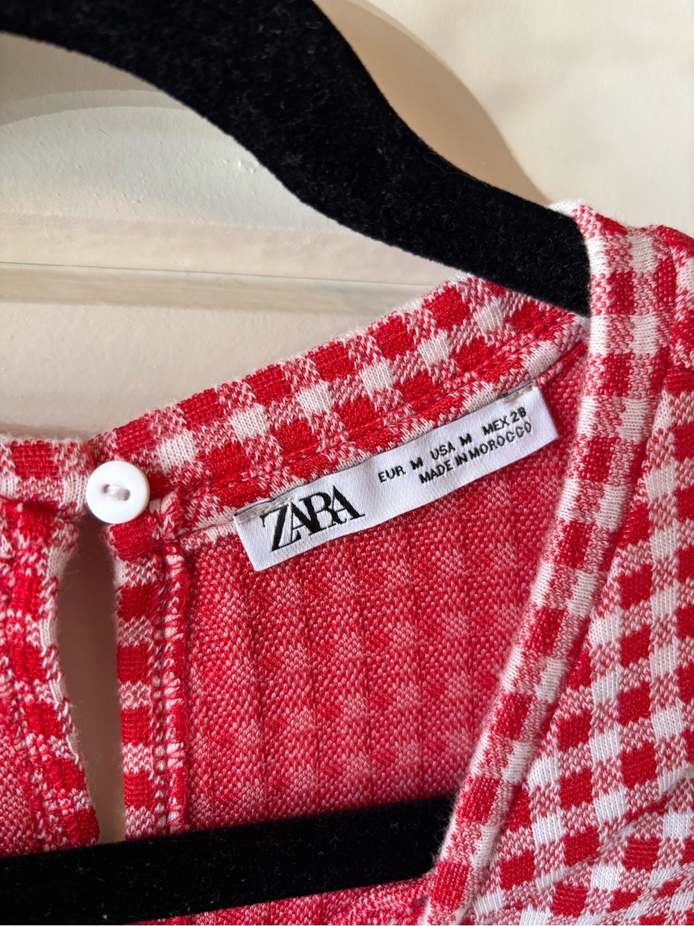 Zara Red Gingham Mini Dress - Picture 5 of 6